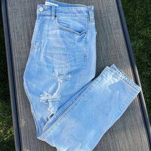 Pacsun Slim Taper Ripped Jeans Light Blue🌁